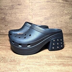 Crocs Siren Studded Heel Clog Black Women’s Size 12 Mens 10 New 209017-001 - Y2K